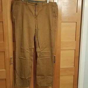 Twill pants, straight cut